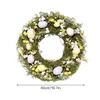 Decorative Flowers 40cm Easter Wreath Decoration With Twigs And Pastel Eggs Natural Garland Door Wall Decorations Pendant Home Festival