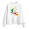 Women's Hoodies Watercolor Cockatiel Design Women Kawaii Parrot Toucan Bird Print Sweatshirt Winter Hoody Ladies Custom Moletom