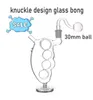 Großhandel Protable Rauchen Tabak Wasserpfeife Neueste kreative Design Glas Dab Rig Bong mit Ölbrennerschale zum Rauchen trockener Kräuter mit Stützbasis