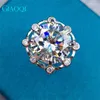 Cluster Rings GIAOQI Genuine S925 Silver 14K White Gold Filled 8 Perfect Cut D Color Diamond Moissanite Wedding Ring Princess Jewelry