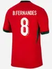 2024 Europ Cup Portugals Ronaldo B.Fernandes Soccer Jerseys Team National Bruno Fernandes Joao Diogo Felix 24 25 Bernardo Diogo Pepe Neves Football Shirt Kit Kit Kit Kit