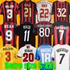 95 96 93 94 AC PILLO RETRO SHIRT 97 99 Shevchenko koszulka piłkarska 02 03 04 05 Maldini Van Basten Football Gattuso Kaka Izaghi 06 07 Baresi Milans 2009 Pirlo Maldini Baggio