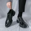 Geklede schoenen Heren Cap Toe Oxford Vetersluiting Voor Heren Zakelijk Formeel Witte stropdas Zwart Optioneel Bruiloft