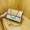 Live Streaming Camellia Flower Womens New Print Single Crossbody High Aesthetic Value Chain Square 70% RABATT Online Sales