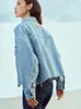 Amii Minimalismus Streetwear Frauen Denim Mantel 2023 Herbst Kurze Top Neue Lose Drehen-unten Kragen Retro Weibliche Kleidung 12323079 Y0x3 #