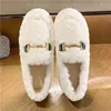 Casual Shoes Big Size 35-40 Kvinnor Lambwool Moccasins Winter Wool Ladies Ballerinas Warm Fleece Loafers Femme Cold Proof päls Flats 2024