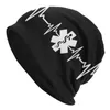 Boinas Paramédico Latido Del Corazón Gorro Sombreros Estrella De La Vida Gorro De Punto Unisex Adulto Vintage Gorro Elástico Invierno Deporte Al Aire Libre Gorras Gráficas