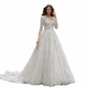 Ashley Carol Elegant Wedding Dres for Women 2024 Delicate Beads Lace FRS Scoop Neck Wedding Gown Vestidos de Novia F2VS#