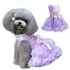 Abbigliamento per cani Abito piccolo Abiti estivi per cuccioli Abito Costume da principessa Compleanno Pizzo Abbigliamento per animali domestici Per animali domestici Cani Gatti Matrimonio