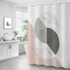 Rideaux de douche tissu imperméable Polyester marbre rayures impression salle de bain décorative