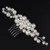 Fi Pearl Sier Bridal Hair Comb Women Hoofdr Handmade bruiloft Apposies Sieraden feest Prom kopstuk Tiara voor meisjes Z3va#