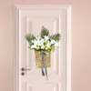 Decorative Flowers Natural Tree Branch Door Wreath Elegant Artificial Flower Spring Basket For Venue