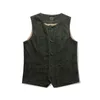 Men's Vests Autumn Winter Corduroy Vest Men Retro Casual Solid Color Multi-pockets Railway Tooling Safari Style Sleeveless Jacket