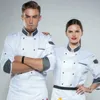 Camisa do chef jaqueta de chef lg manga ajustável homens mulheres unissex casaco de cozinheiro restaurante hotel cozinha desgaste uniforme de garçom g5k5 #