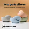 Tazze Piatti Utensili Silicone Alimentazione del bambino Immagine di animali Ciotola Stoviglie Bavaglino regolabile impermeabile Antiscivolo Piatti in silicone senza BPA per ciotola del bambino 240329