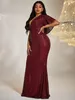 Toleen femmes grande taille Maxi Dres invités de mariage printemps/été lg manches paillettes élégant queue de poisson dr robes de mariée J8S1 #