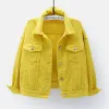 classic Denim Jacket Women Jeans 2023 Jean Boyfriend Jackets for Women Oversize Loose Coat Veste Femme Purple White Yellow Mujer r1MZ#