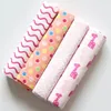 High Quality 4PCS/PACK 100% Cotton Supersoft Flannel Receiving Swaddle Baby Bedsheet 76*76CM s born 240312