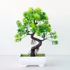 Decorative Flowers Garden Arrangement Ornaments Plastic Plants Bonsai Small Tree Pot Fake Plant Potted Flower Home Room Table Decoration