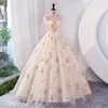 Luxury Floral Embroidery LG Prom Evening Dres for Women 2023 Summer Elegant Suspender Mesh Party Formal Host Princ Dr C3BX#