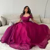 oeing Elegant Pitaya Strapel Prom Dres Tiered Pleated Evening Gowns Floor Length Formal Ocn Dr Vestidos De Noche P7W2#