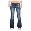 Flare Jeans voor dames Mid-taille Bell Bottom Jeans Stretch Slim Denim Lg-broek voor fijne vrouw Fiable Pantales De Mujer R69k #