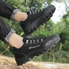 Boots Winter Cotton Male Casual Sneakers Travel Man Warm Outdoor Hiking Shoes Light Fashion Running Shoes Rock Climbing 2023 New 3846