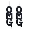 Stud Creative Lettres géométriques Charmes Acrylique Feuille d'acide acétique Oreille Vintage Omg Déclaration Longues Boucles d'oreilles pour la livraison Bijoux Dhjom