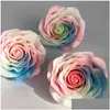 Flores decorativas grinaldas 9 unidades / conjunto de diâmetro 8cm sabonete de banho rosa cabeça beleza casamento buquê de presente de dia dos namorados decoração de casa han dhduy