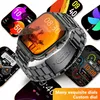 Wristwatches جديد 600mAh Watch Watch Ultra Watch Men Bluetooth Call TWS Music Music Sport Clock 2.0 بوصة IP68 Ultra Smartwatch 24329