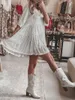 パーティードレス女性スパークルスパンコールミニドレス半袖クルーネックルーズフィットティアプリーツ夏のグリッタークラブダンスチュニック