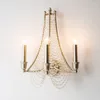 Wall Lamps Antique Crystal Retro Sconces French Light Luxury Nordic Bedside In Bedroom Vintage Sconce