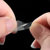 Falska naglar Förformade nagelpetsar Full Cover Long Oval 10 Storlekar Fake No Trace Half Matte för DIY-förlängningar