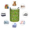 Sacs à linge Vert Lime Gnomes de Noël Panier Pliable Grande capacité Vêtements Bac de rangement Panier bébé