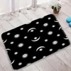 Bath Mats Black Fabric Flower Printing Sunflower Daisy Flannel Home Non-slip Carpet Modern Art Design Bedroom Kitchen Floor Mat