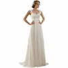 simple Empire Waist Wedding Dr for Pregnant Woman Chiff Boho Bride Dr Hot Sale Plus Size Cheap Bridal Gown L03s#