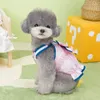 Vêtements pour chiens Été Chat Chiot Harnais Jupe Mignon Bowtie Robe Maltese Yorkshire Shih Tzu Caniche Bichon Poméranie Vêtements Pour Animaux De Compagnie