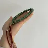 Strand White Jade Bodhi Root Buddha Beads Multi-Treasure Carved Bracelet Gradient Handheld Car Hanging