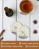 Bordmattor påskblommor keramiska set kaffekoppskivor kök tillbehör runt placemat