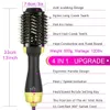 Suszarki do włosów gospodarstwo domowe 4 w 1 Curler One Step Hair Volumizer Salon Suszarka Styler Gorące ogrzewanie powietrza prostownica pędzel ujemny generator jonów 240329