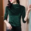 Camicette da donna Elegante colletto alla coreana Abbigliamento stampato 2024 Autunno Inverno Allentato Tutto-fiammifero Top Camicie da ufficio da donna