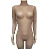 Nude perspectiva alta pescoço mangas lg macacões sexy para mulheres festa clube roupas palco cantor dança trajes apertados 17AF #