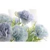 Decorative Flowers 7 Heads Simulation Carnation Bouquet Real Touch Decor Fake For Mother's Day Home Festival Party Decoration