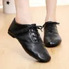 Chaussures de danse en cuir PU pour enfants, chaussures de Jazz pour femmes, Design doux à lacets, pour professeur de Ballet, 28-45 ans, vente en gros