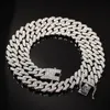 New Color 12mm 2 Lines Cuban Link Chains Necklace Fashion Hiphop Jewelry Rhinestones Iced Out Necklaces For Men T200824224v