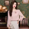 Women's Blouses 2024 Spring Fashionable And Elegant 3D Flower Chiffon Shirt Design Sense Small Unique Top
