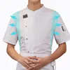 Chaqueta de chef de alta calidad para hombres Uniformes de catering Hotel de verano Camarero Ropa de trabajo Ropa Restaurante Cocina Cocina Chef Coat U9qv #