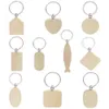 Porte-clés hêtre faveurs bois blanc fête personnalisé personnalisé étiquette nom ID pendentif porte-clés boucle cadeau d'anniversaire créatif Fy2698 BB1230