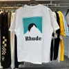 Rhude Designer T Shirt Mens T Shirt Luxury Trendy Brand Rhude Shirt Polo Loose Breathable Grapic Printed Clothing Casual Cotton Rhude Shirts High Quality Tops 1518