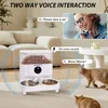 Distributore automatico di cibo per gatti WHDPETS WiFi con fotocamera 1080P per 2 cani e gatti 240328